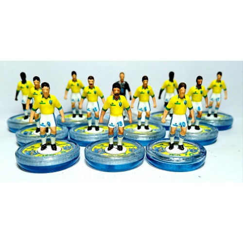 Subbuteo Andrew Table Soccer Brazil 1986 World Cup Team on Aeolus II Professional bases